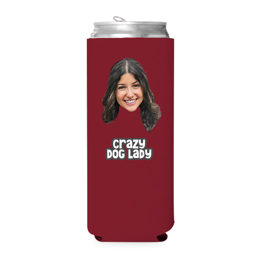 Custom Crazy Dog Lady Can Cooler - Image 2