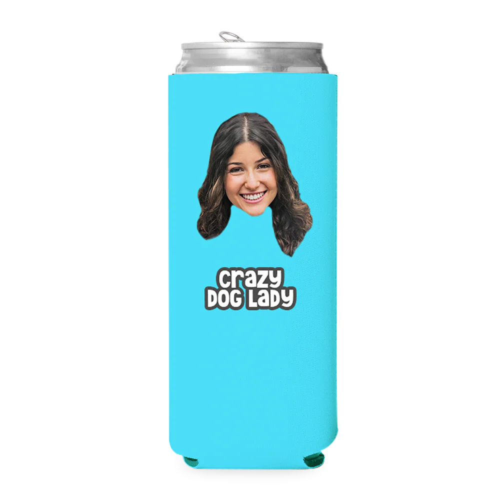 Custom Crazy Dog Lady Can Cooler - Image 3