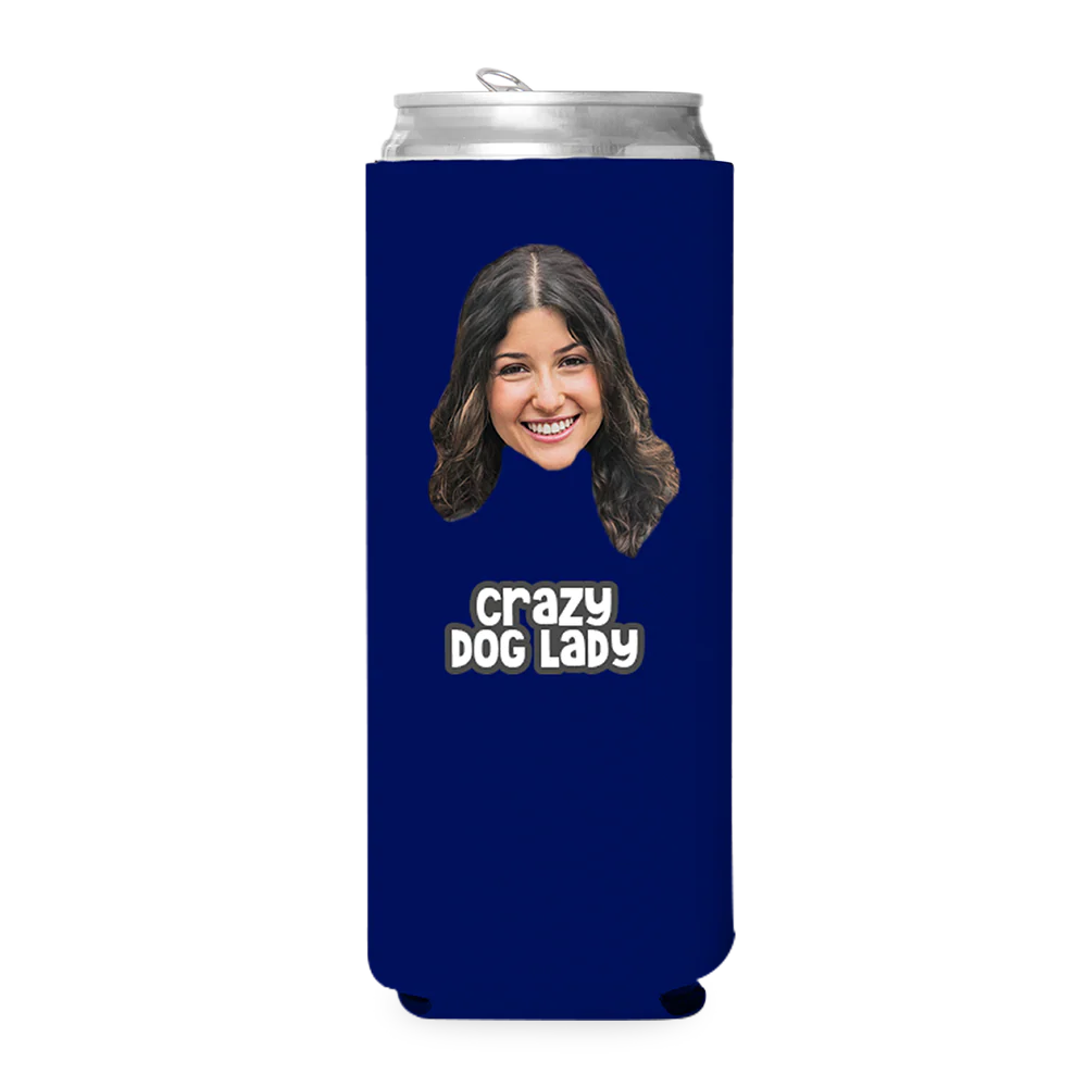 Custom Crazy Dog Lady Can Cooler - Image 4