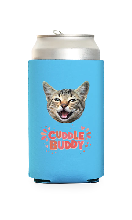 Custom Cuddle Buddy Pink Can Cooler