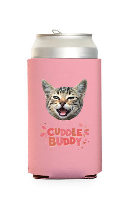 Custom Cuddle Buddy Pink Can Cooler - Image 4