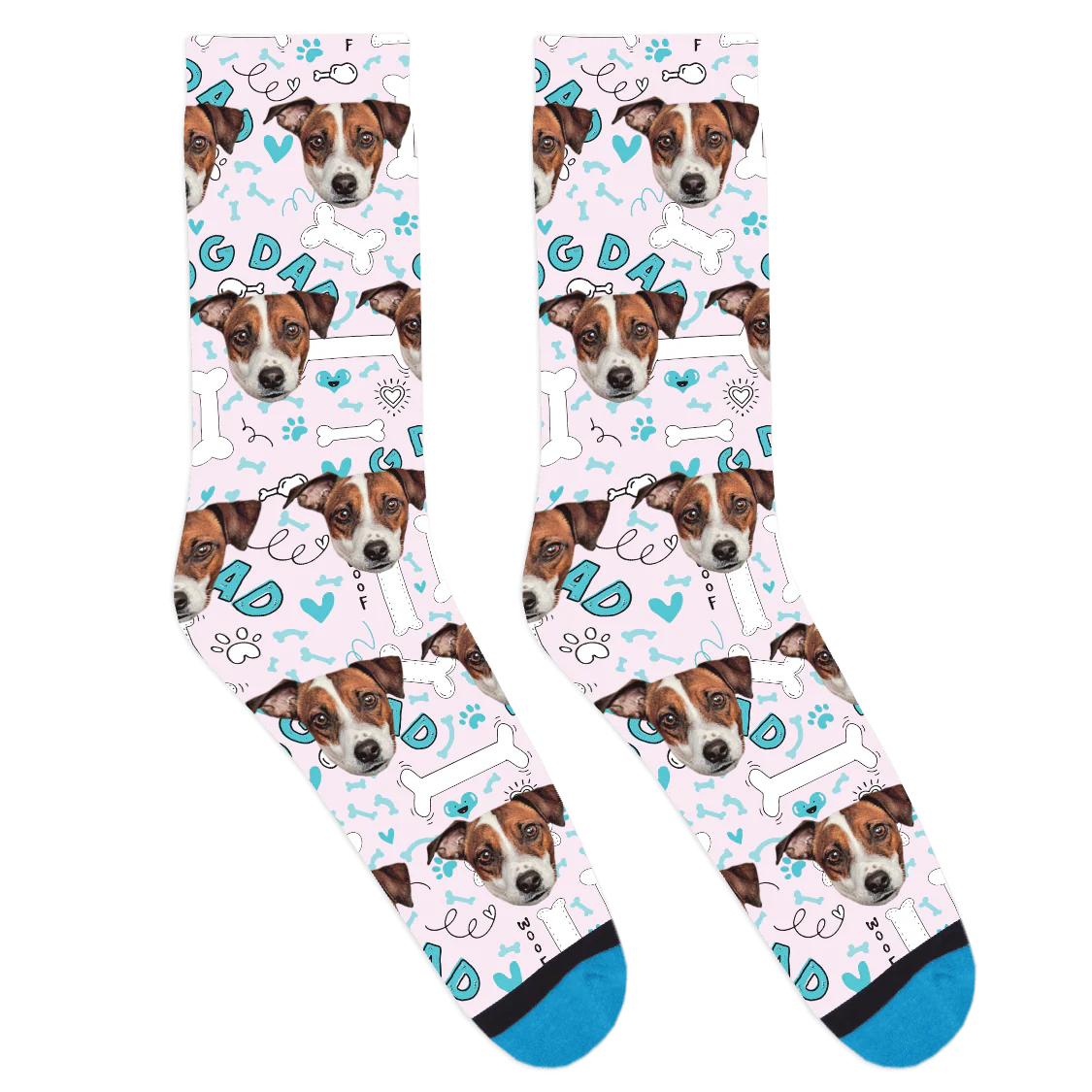 Custom Dog Dad Bones Socks - Image 2