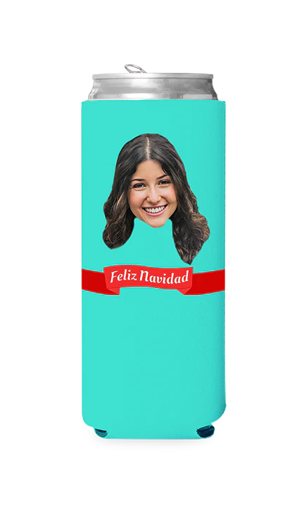 Custom Feliz Navidad Can Cooler - Image 10