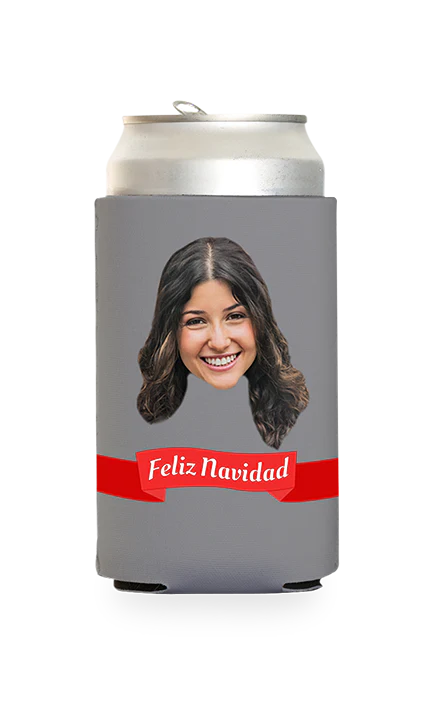 Custom Feliz Navidad Can Cooler - Image 14