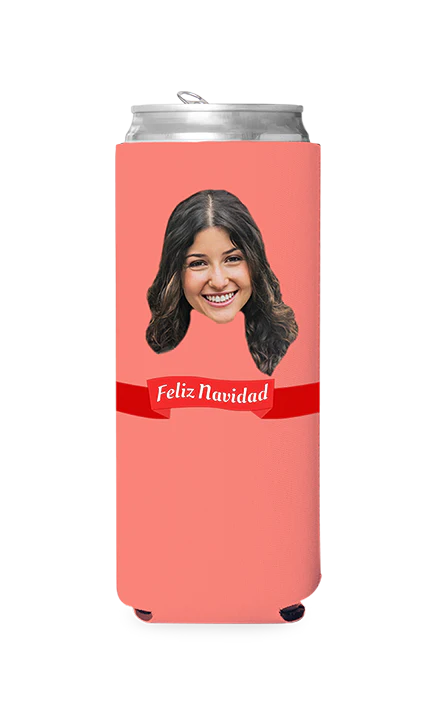 Custom Feliz Navidad Can Cooler - Image 2