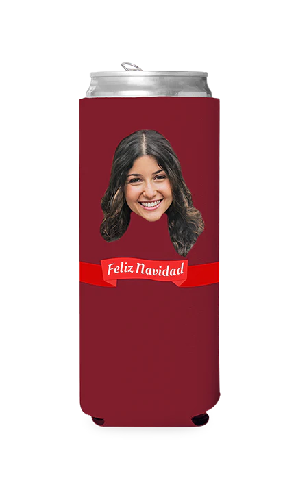 Custom Feliz Navidad Can Cooler - Image 4