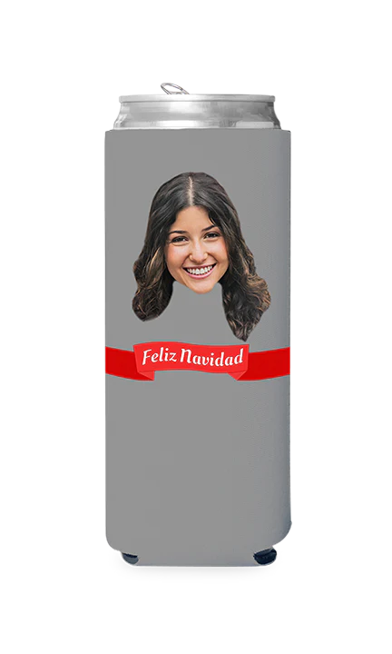 Custom Feliz Navidad Can Cooler - Image 5