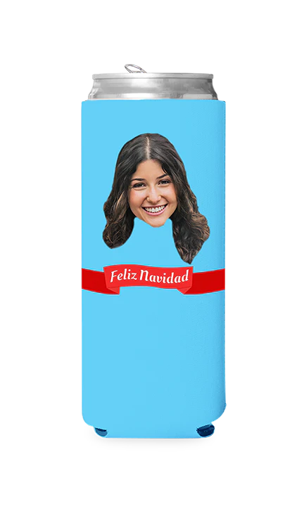 Custom Feliz Navidad Can Cooler - Image 6