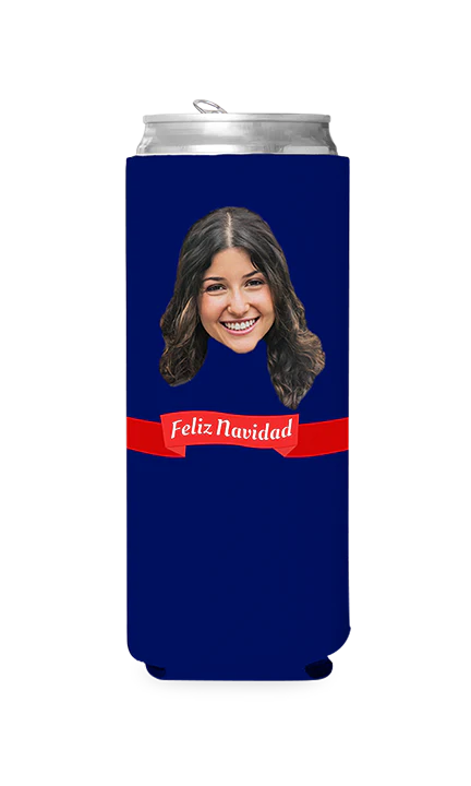 Custom Feliz Navidad Can Cooler - Image 7