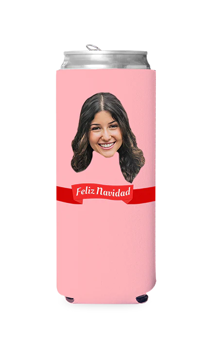 Custom Feliz Navidad Can Cooler - Image 8