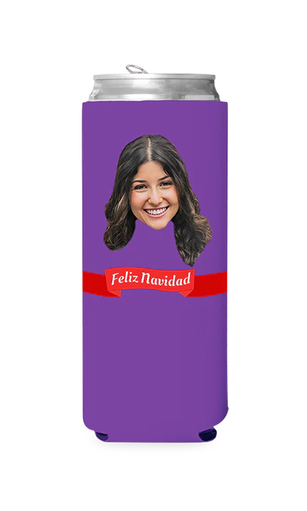 Custom Feliz Navidad Can Cooler - Image 9