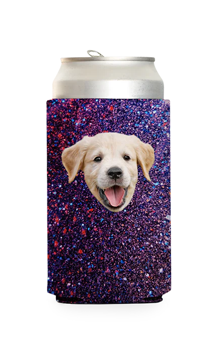 Custom Glitter PatternCan Cooler