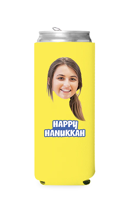 Custom Happy Hanukkah Can Cooler - Image 11