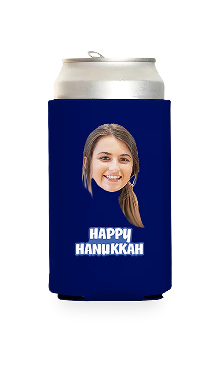 Custom Happy Hanukkah Can Cooler - Image 16