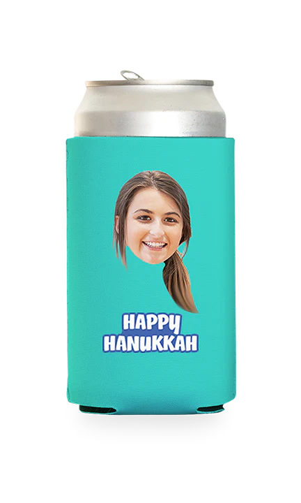 Custom Happy Hanukkah Can Cooler - Image 19