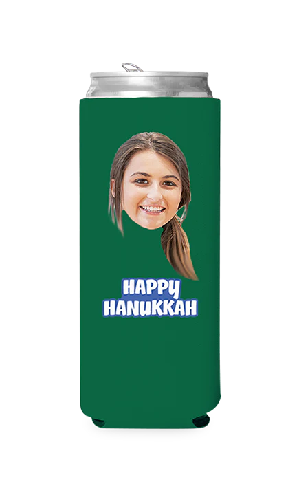 Custom Happy Hanukkah Can Cooler - Image 3