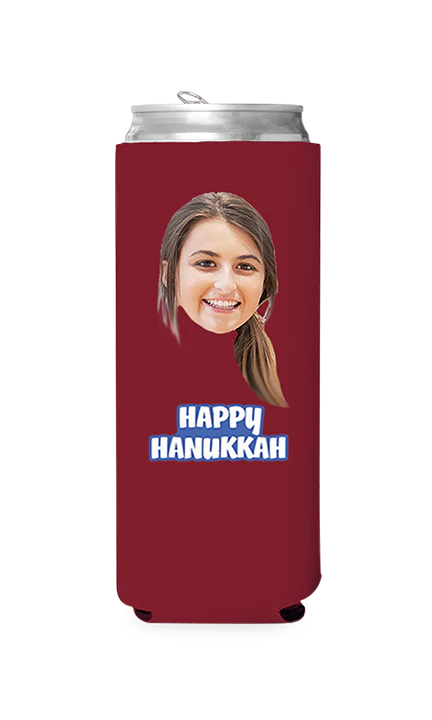 Custom Happy Hanukkah Can Cooler - Image 4