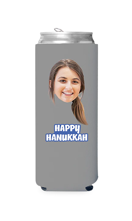 Custom Happy Hanukkah Can Cooler - Image 5