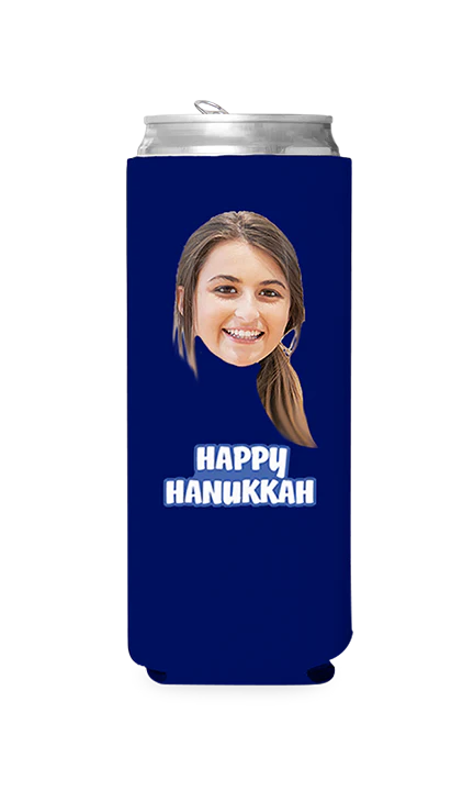 Custom Happy Hanukkah Can Cooler - Image 7