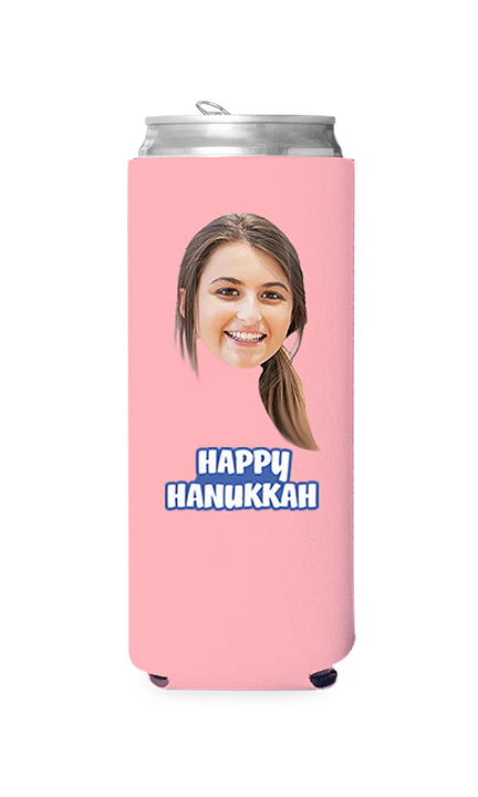 Custom Happy Hanukkah Can Cooler - Image 8