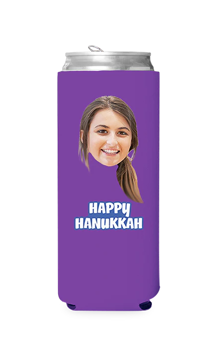 Custom Happy Hanukkah Can Cooler - Image 9