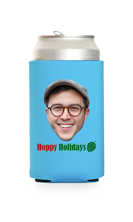 Custom Hoppy Holidays Can Cooler - Image 11