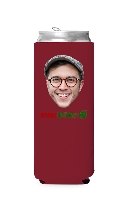 Custom Hoppy Holidays Can Cooler - Image 3