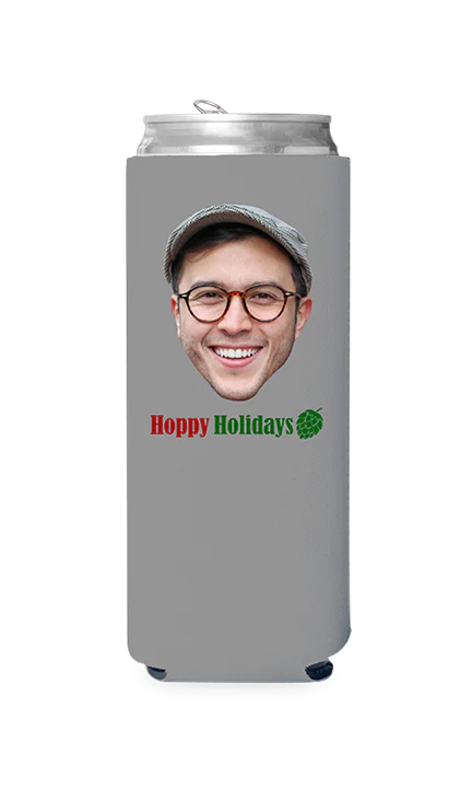 Custom Hoppy Holidays Can Cooler - Image 4