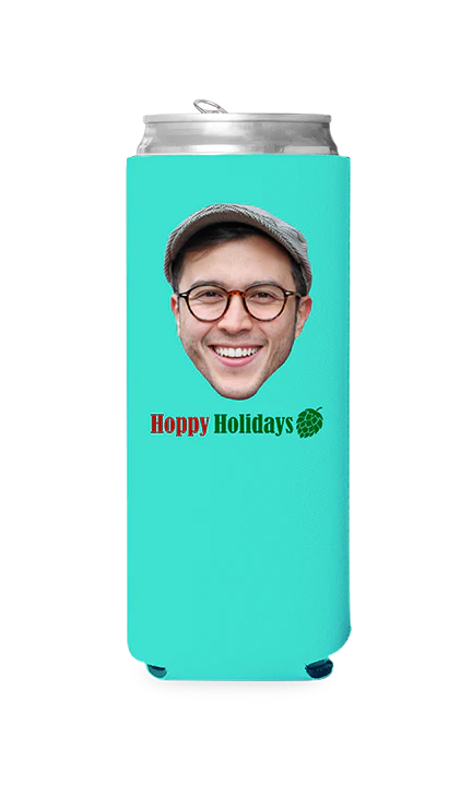 Custom Hoppy Holidays Can Cooler - Image 7