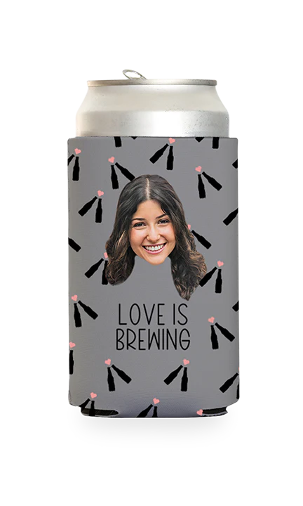 Custom Love is Brewing Can Cooler