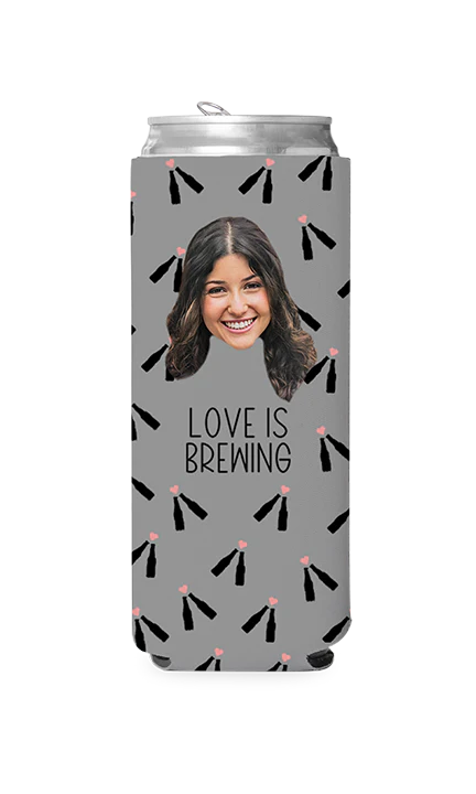 Custom Love is Brewing Can Cooler - Image 5