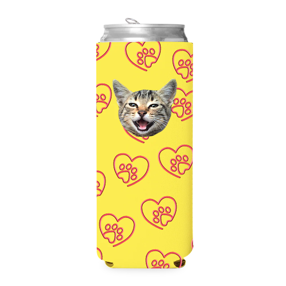 Custom Paw Heart Can Cooler - Image 11
