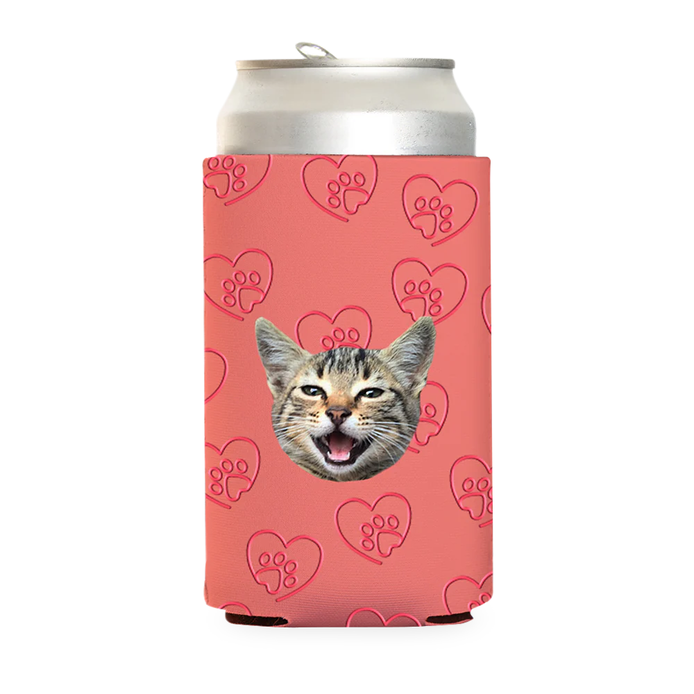 Custom Paw Heart Can Cooler - Image 12
