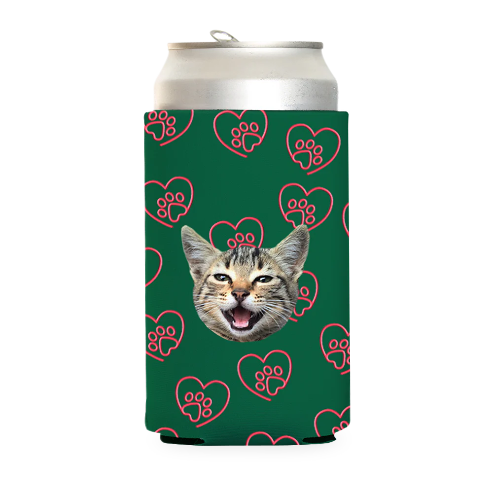 Custom Paw Heart Can Cooler - Image 13