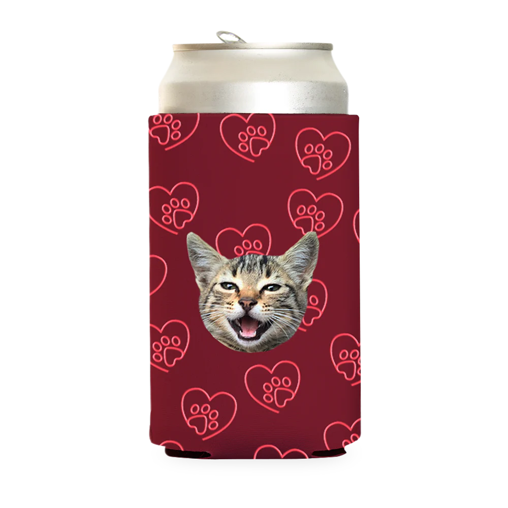 Custom Paw Heart Can Cooler - Image 14
