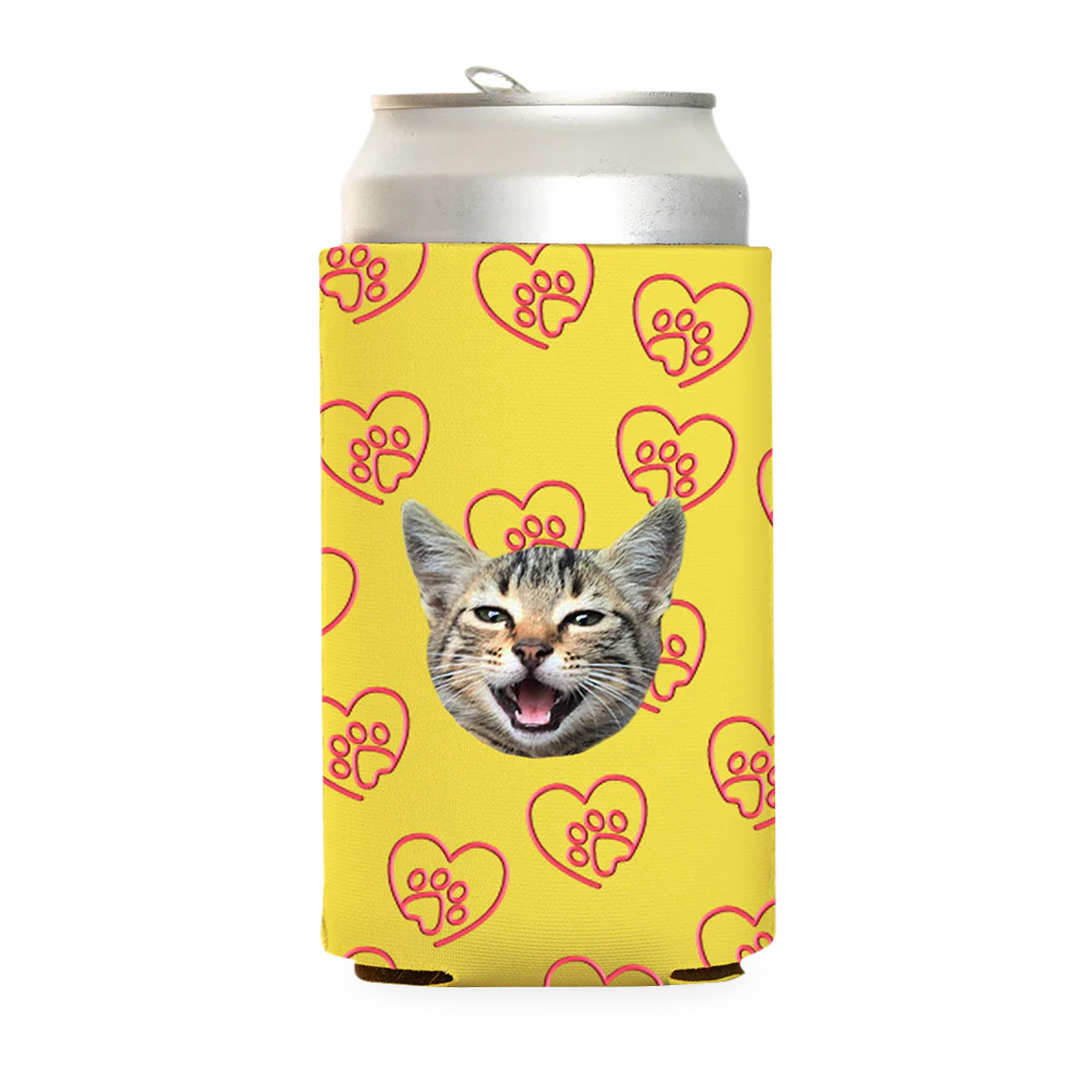 Custom Paw Heart Can Cooler - Image 21
