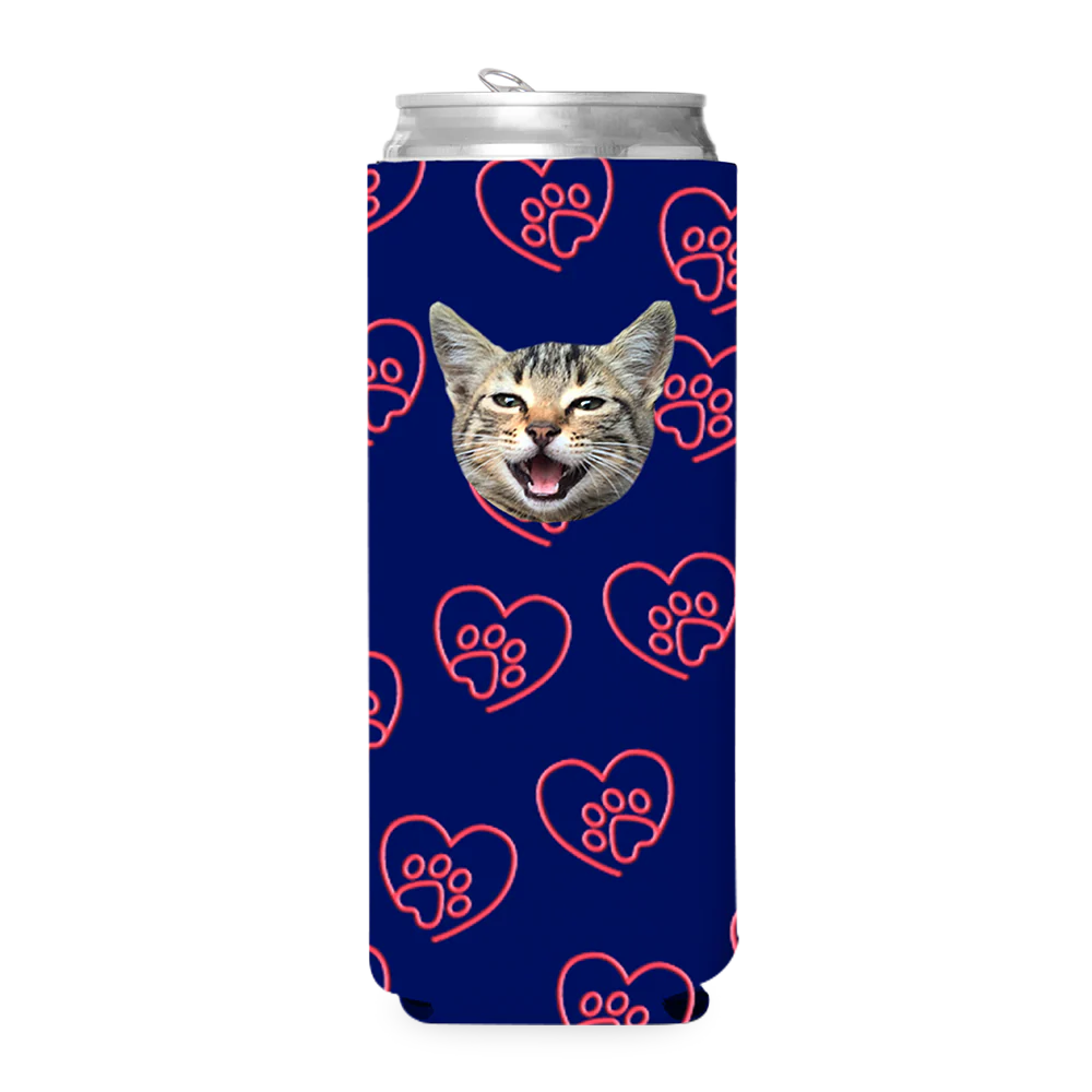 Custom Paw Heart Can Cooler - Image 7
