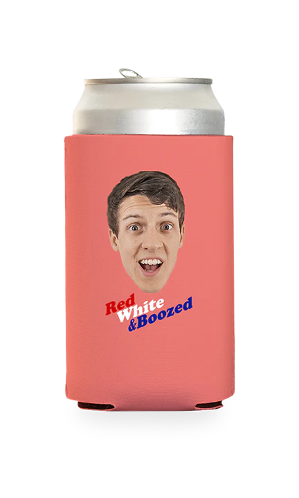 Custom Red White and Boozed Can Cooler - Image 11