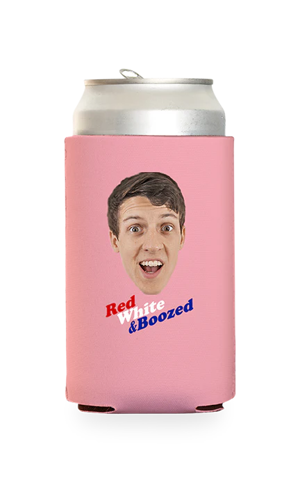 Custom Red White and Boozed Can Cooler - Image 15