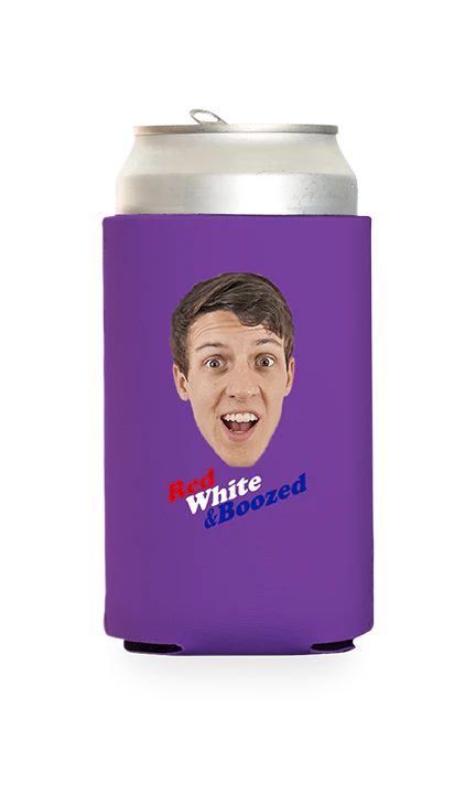 Custom Red White and Boozed Can Cooler - Image 16
