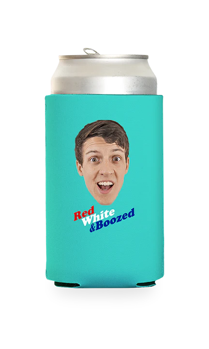Custom Red White and Boozed Can Cooler - Image 17