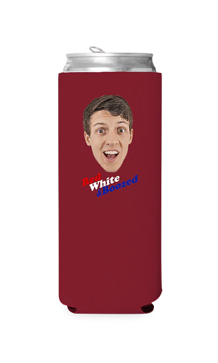 Custom Red White and Boozed Can Cooler - Image 2