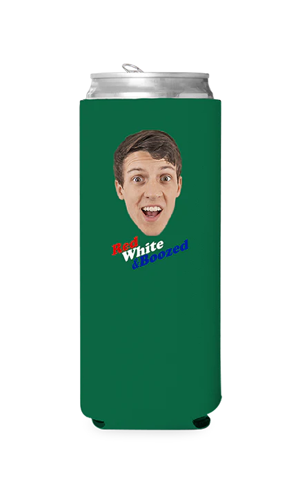 Custom Red White and Boozed Can Cooler - Image 5
