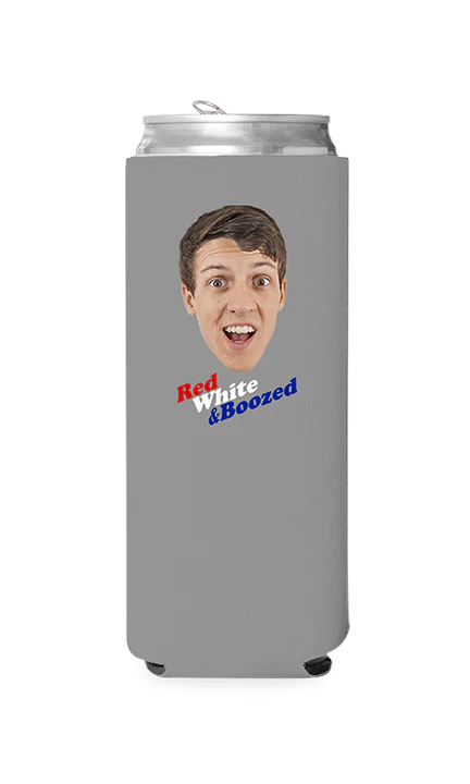 Custom Red White and Boozed Can Cooler - Image 6