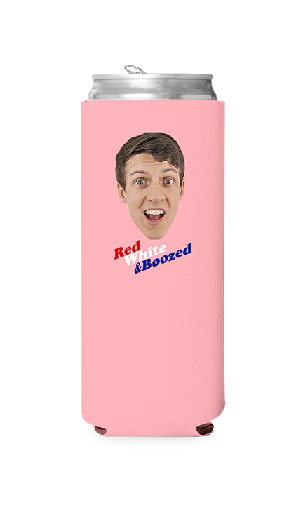 Custom Red White and Boozed Can Cooler - Image 7