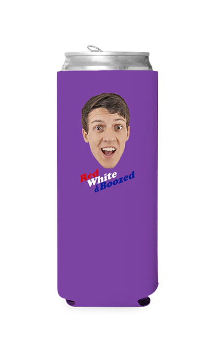 Custom Red White and Boozed Can Cooler - Image 8