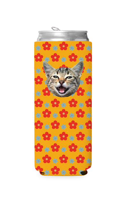 Custom Retro Flowers Can Cooler - Image 12
