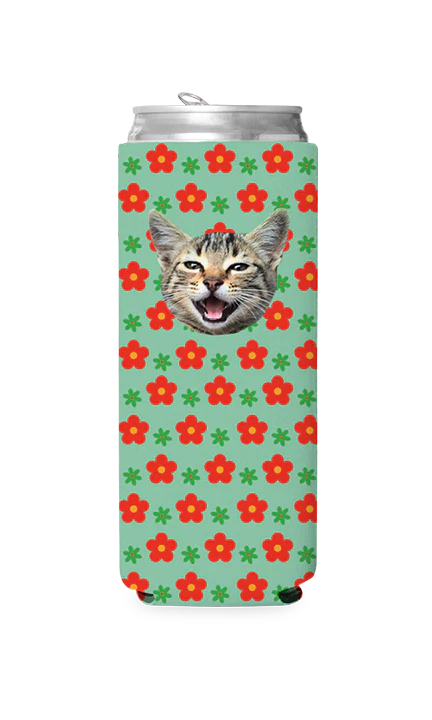 Custom Retro Flowers Can Cooler - Image 7