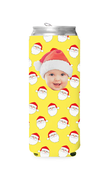 Custom Santa Pattern Can Cooler - Image 11