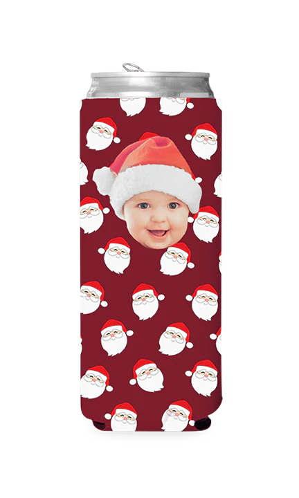 Custom Santa Pattern Can Cooler - Image 4